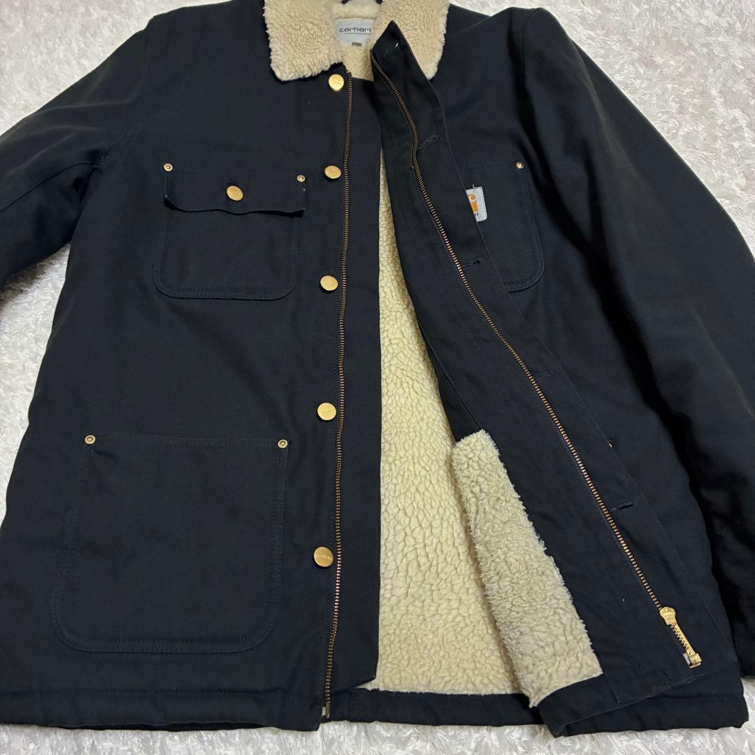 【NBW】カーハートWIP★裏地ボアジャケット　カバーオール　人気サイズL