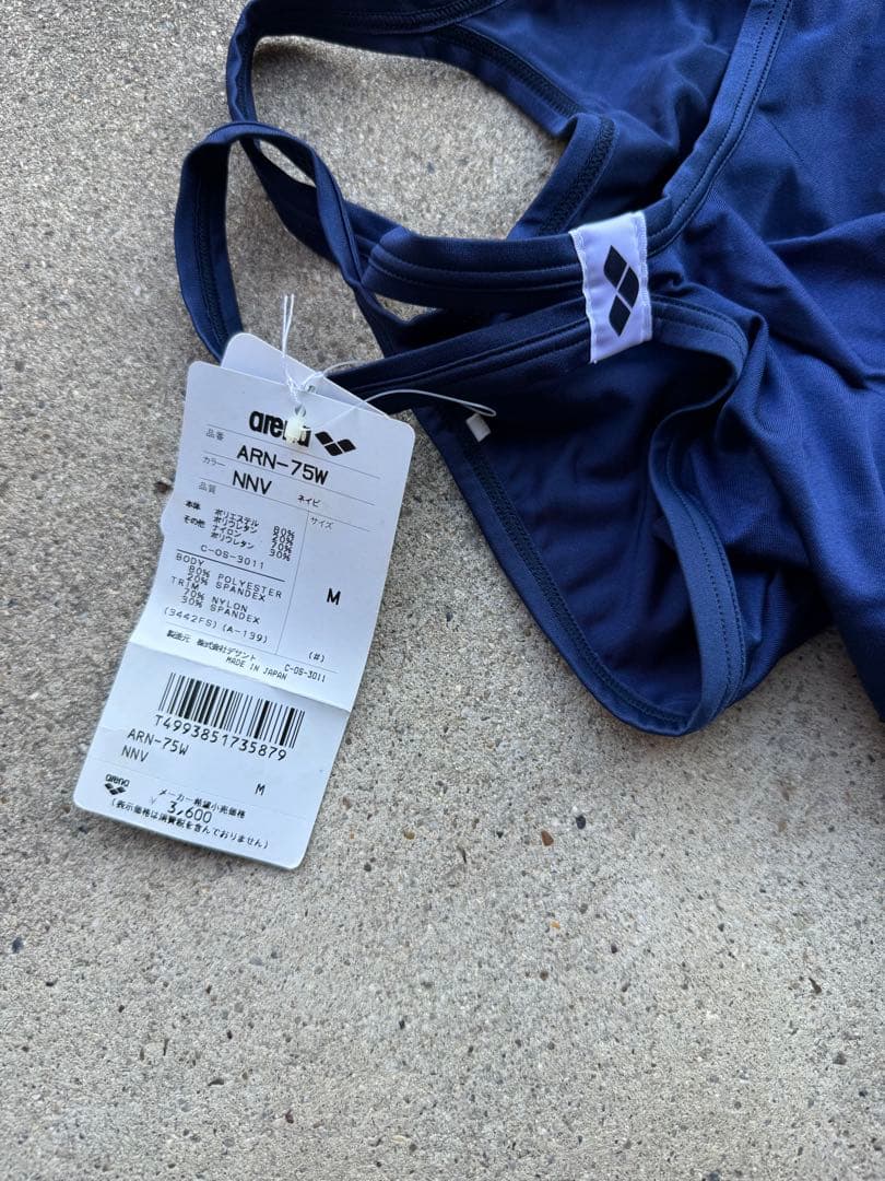 【未使用・タグ付き】arena アリーナ 競泳水着 Mサイズ ネイビー