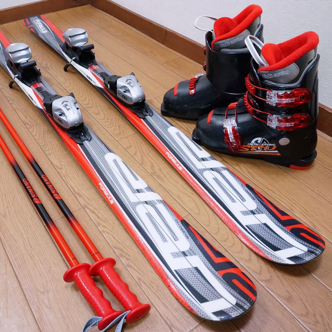 メンテ済 130cm 靴23.5cm ELAN スキーセット