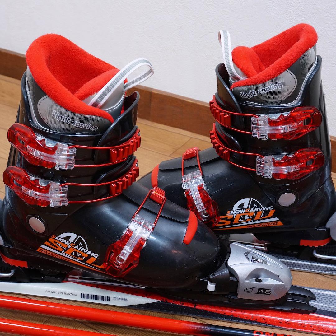 メンテ済 130cm 靴23.5cm ELAN スキーセット