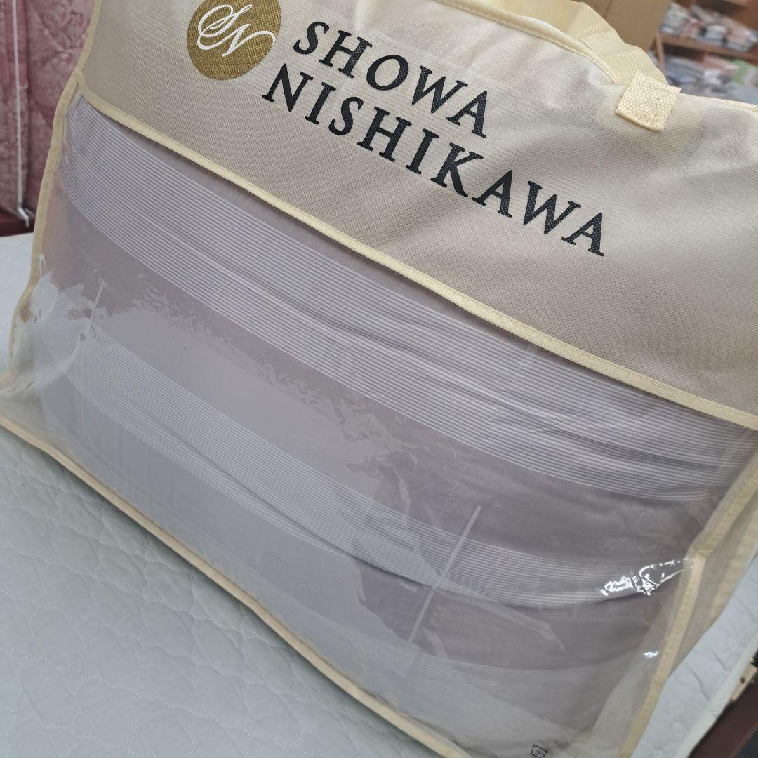 新品 西川 羽毛布団 シングルロング 羽毛掛け布団 ダウン ハイボリューム 日本