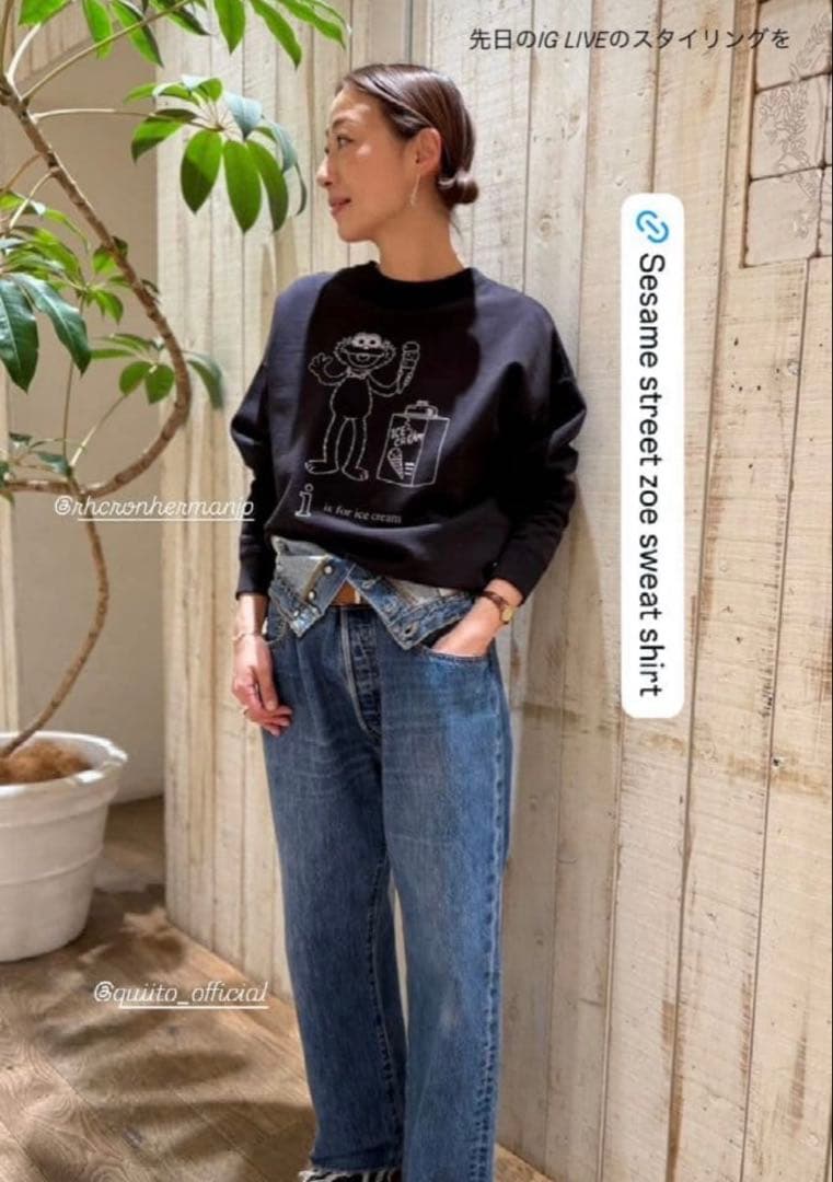 RHCロンハーマン セサミストリートコラボ キャラクタースウェット