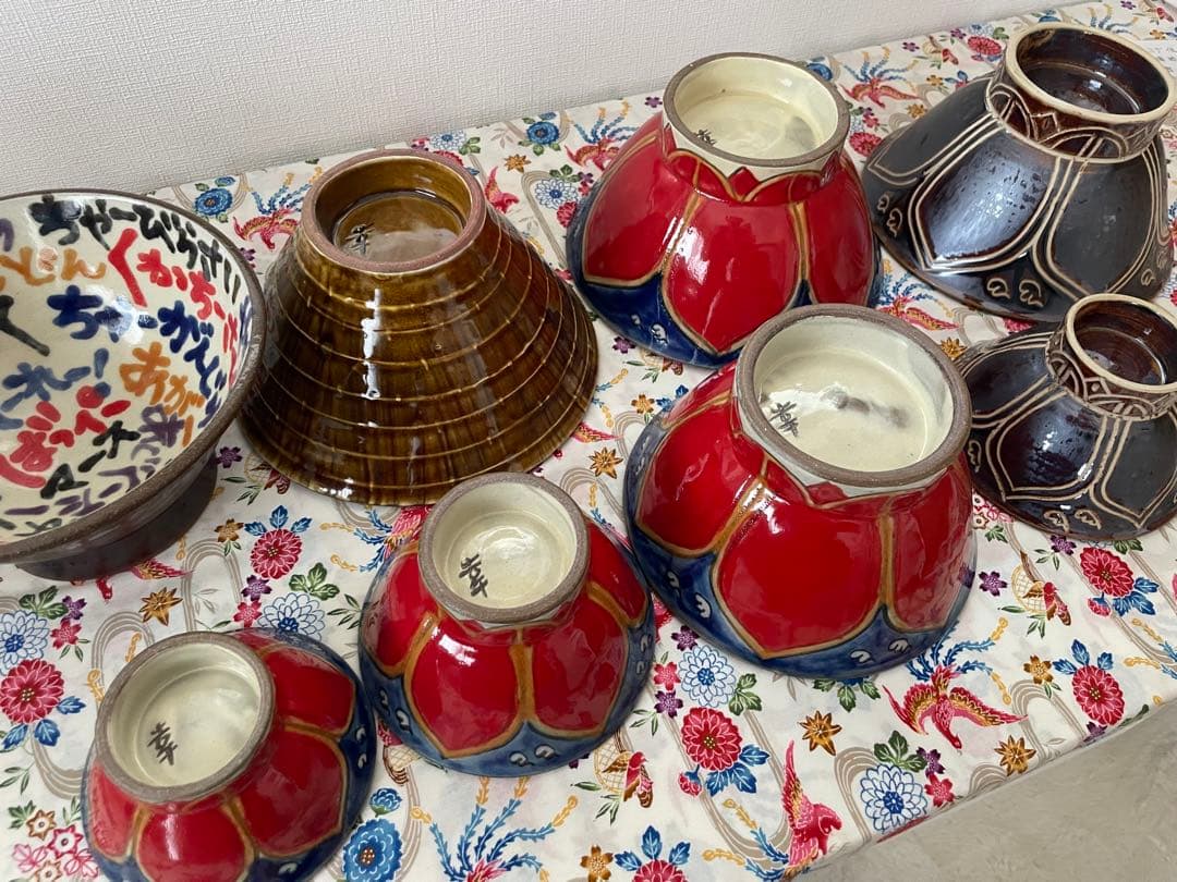 新品未使用品　花笠マカイブラックマカイ　やちむんコンプリートセット