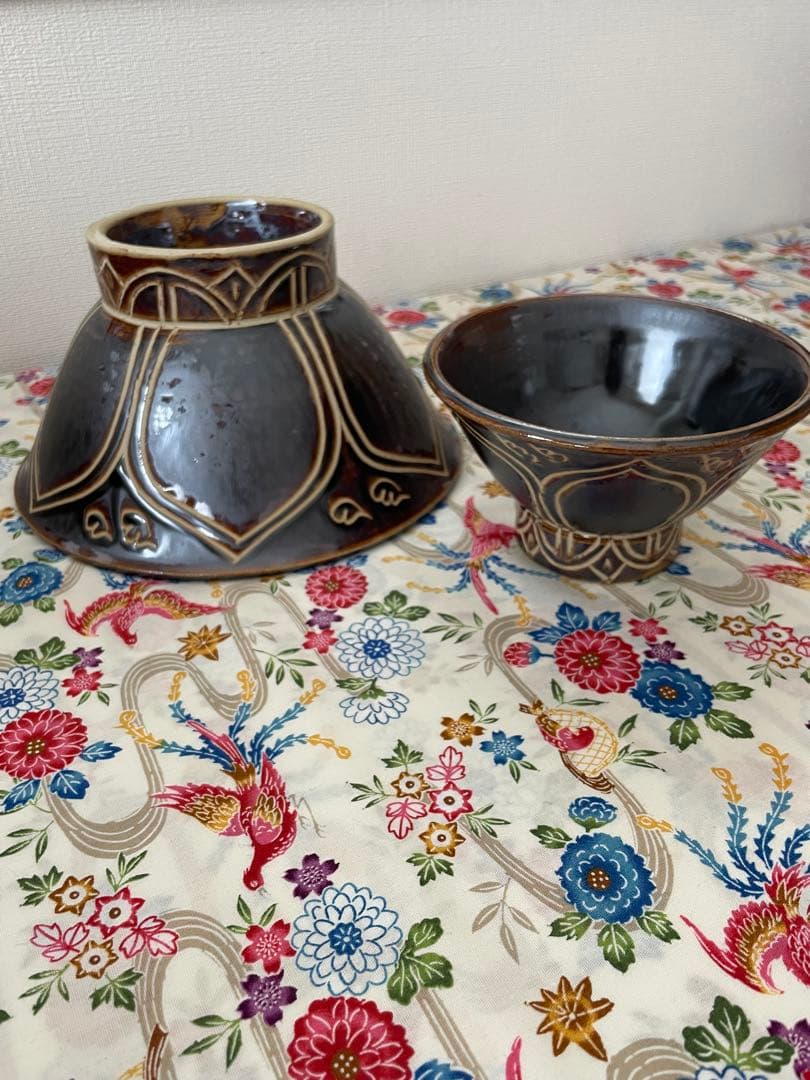 新品未使用品　花笠マカイブラックマカイ　やちむんコンプリートセット