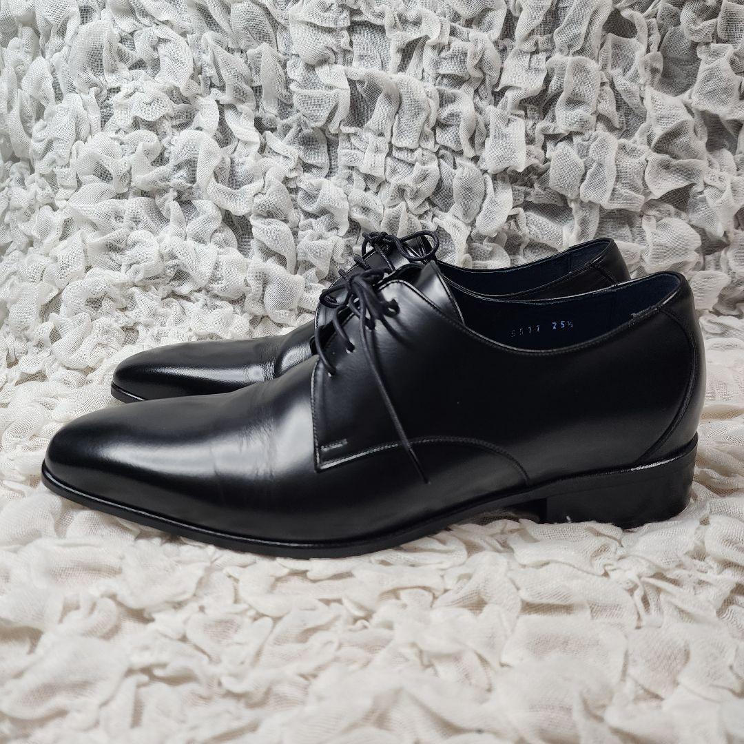 むぎ＊美品 ベニル プレーントゥ レザー シューズ 6㎝ヒールアップ