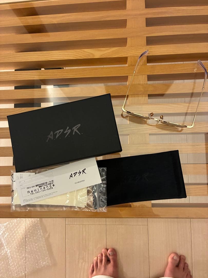 ADSR サングラス　ルー01ゴールドグレー