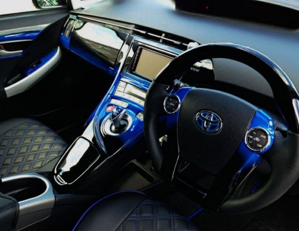 高品質 プリウス30系35系 インテリアパネル19P ブルー×ブラック 新品