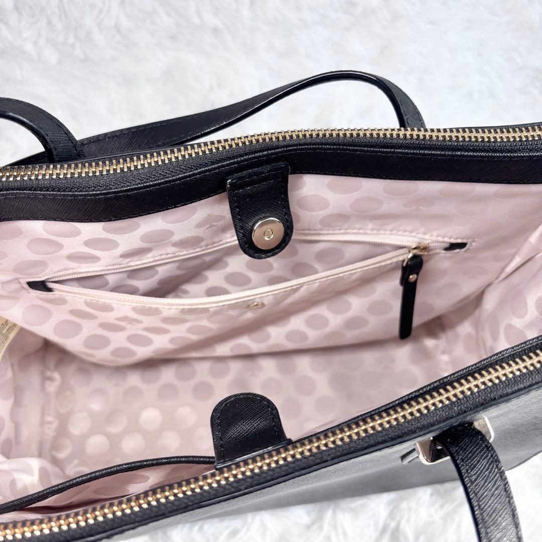 【未使用級】 ケイトスペードKatespade トートバッグ 黒 レザー