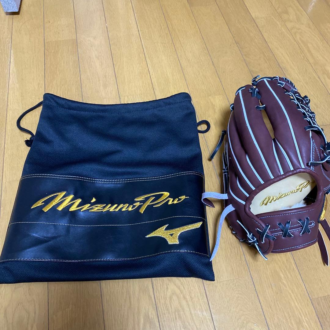 ミズノプロ　硬式　オーダー　波賀ジャパン　外野手用 右投げ用　数回使用程度