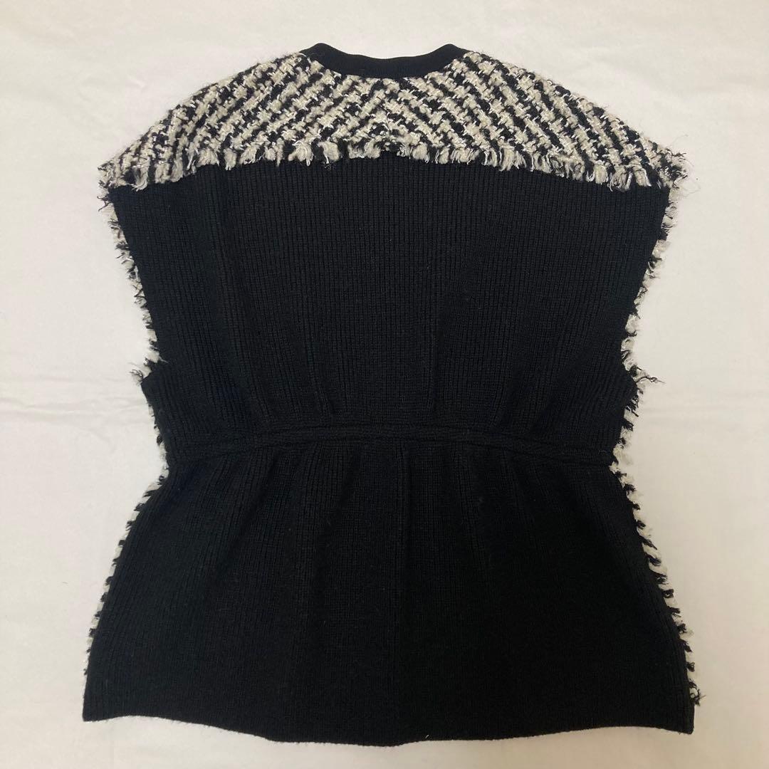 【TOMORROWLAND 】ニットコンビツイード フレンチスリーブジレ