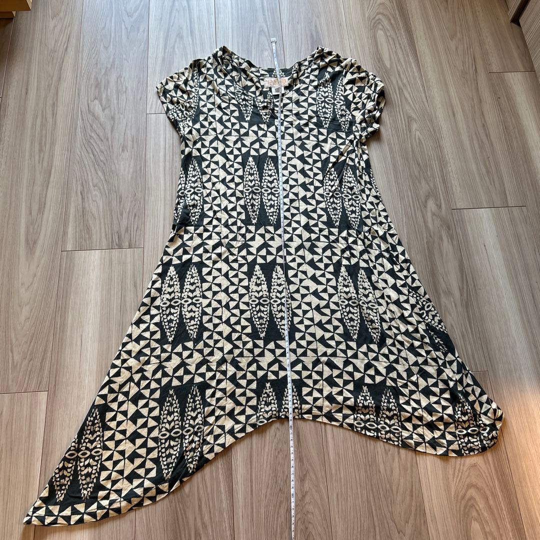 ハワイNOA NOA 幾何学模様 半袖 チュニック ワンピース　Sサイズ