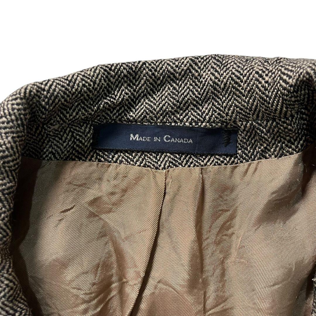 90s ラルフローレン ツイードジャケット シルク ウール ヘリンボーン 古着