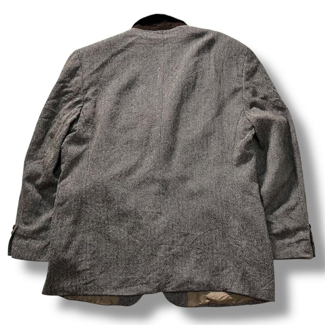 90s ラルフローレン ツイードジャケット シルク ウール ヘリンボーン 古着