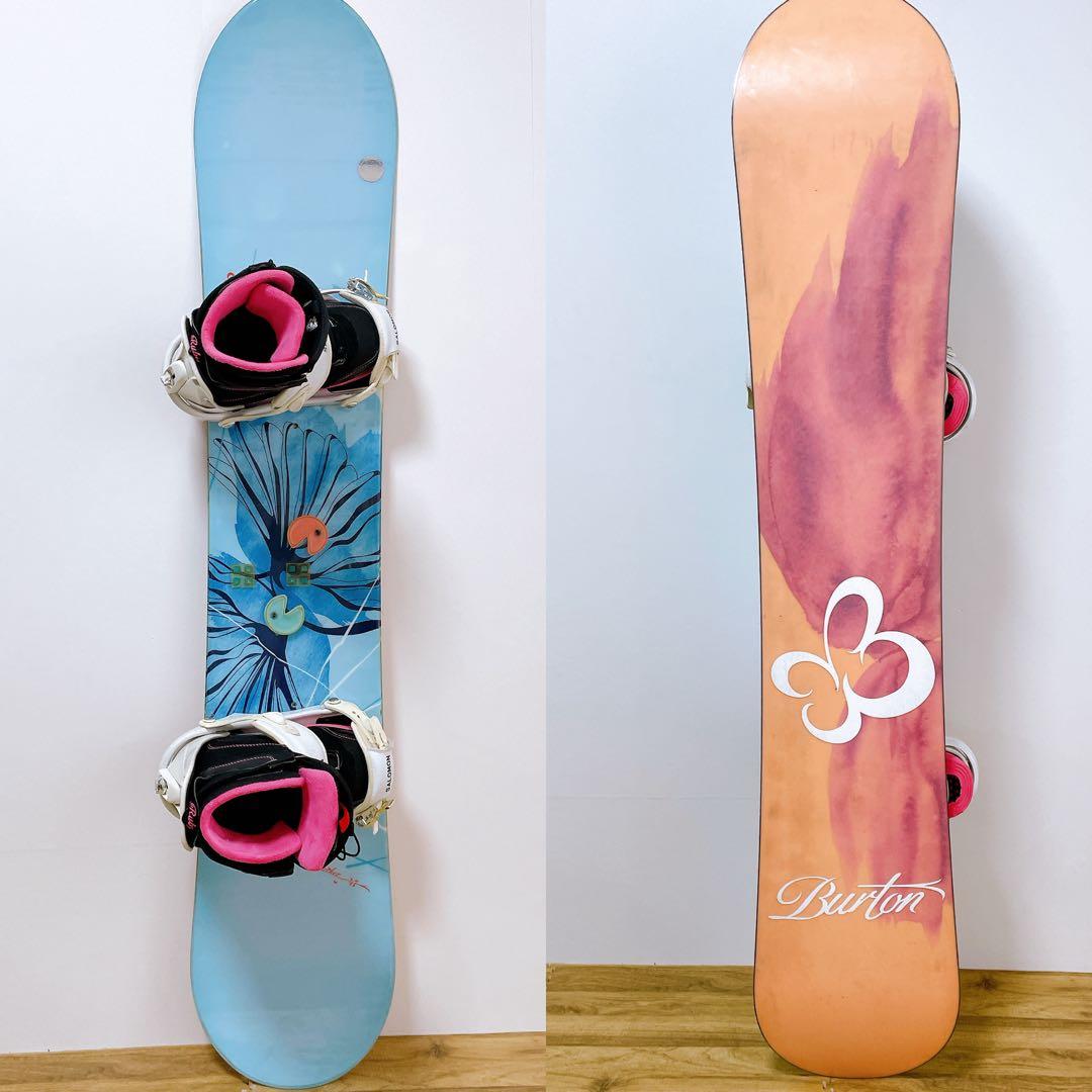 レディース　スノーボード　3点セット　BURTON バートン　サロモン　147