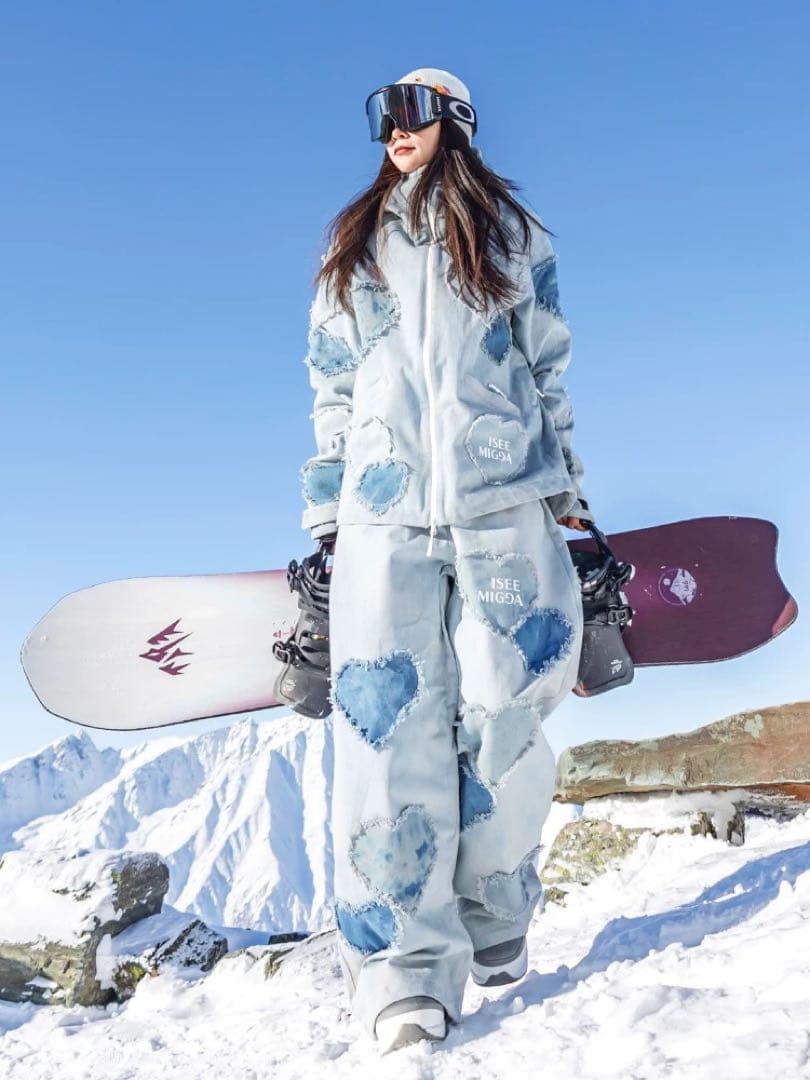 ハートブレイク　スノーボードウェア 3レイヤー素材　レディース