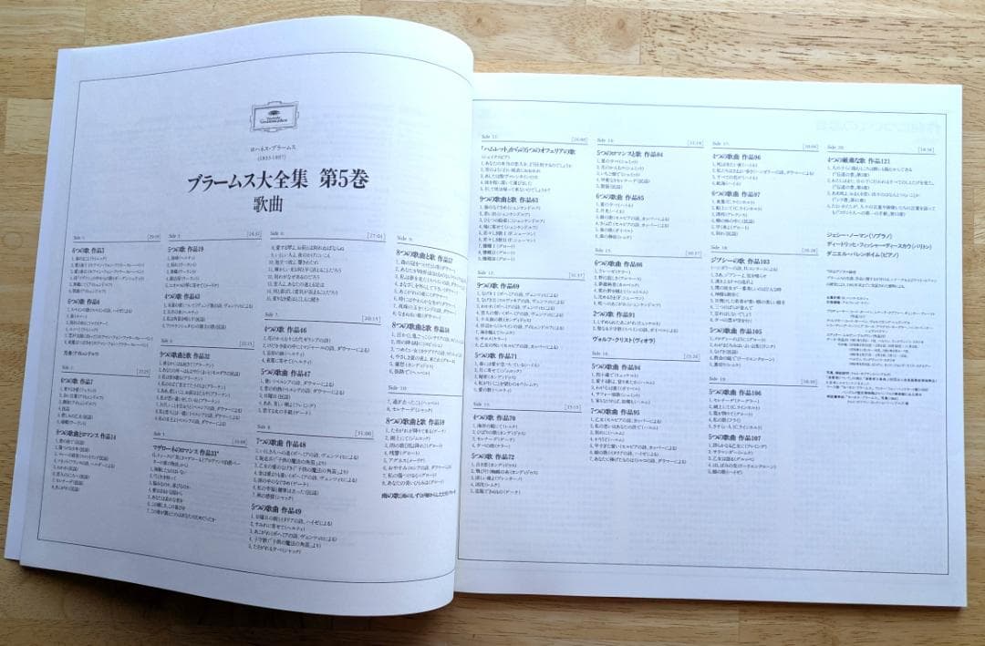 ブラームス大全集　第5巻　歌曲　１０枚組