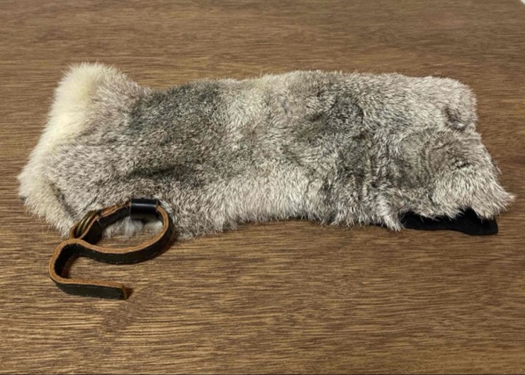 エバゴス　ebagos マルシェ　ブライトルレザー　紅籐　ファー　ブラック