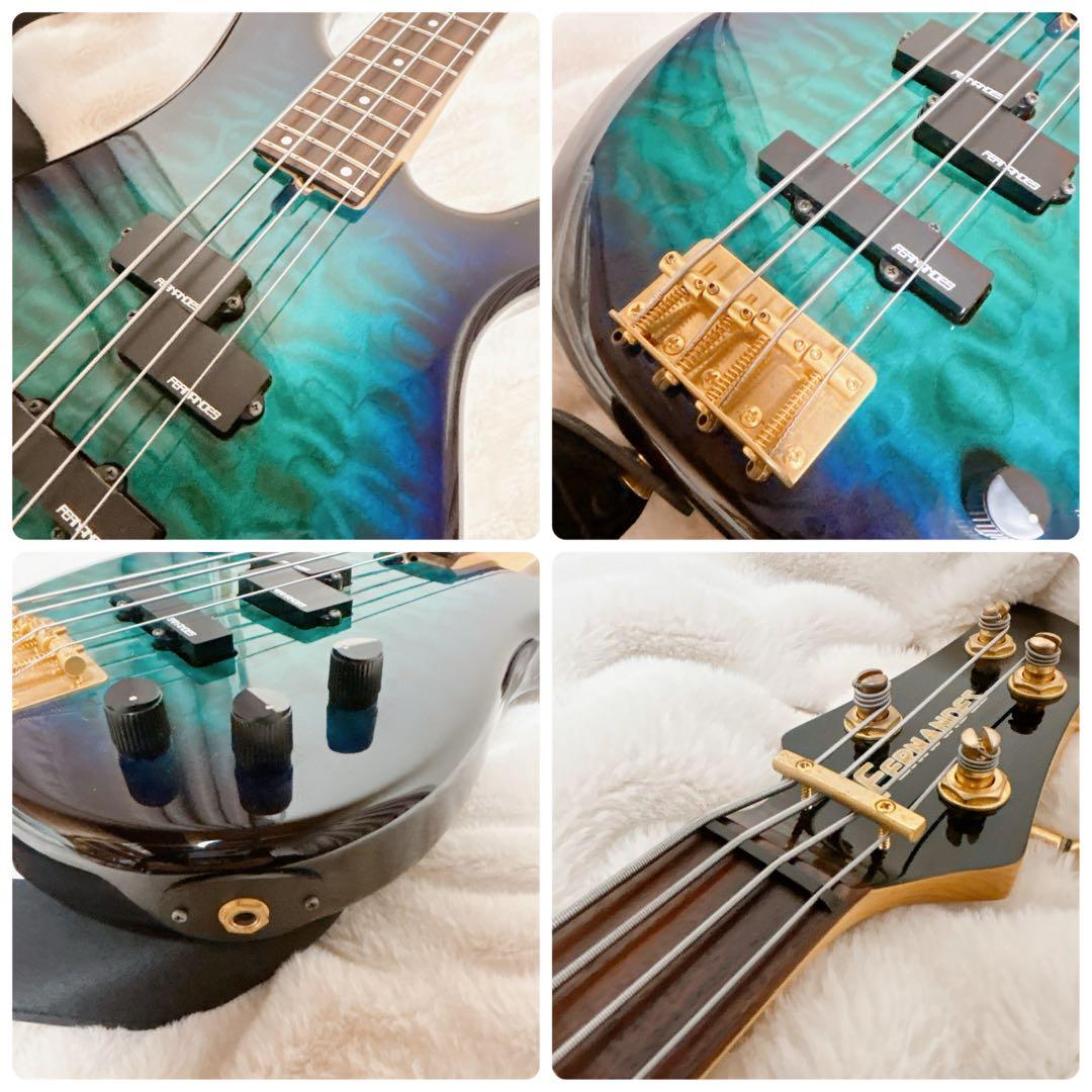 Fernandes FRB-40 PJ シースルーグリーン エレキベース