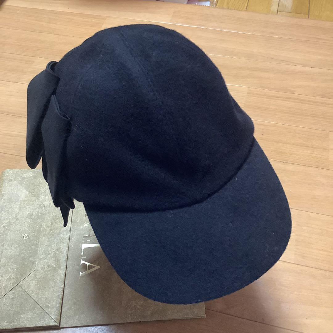 専用です。CA4LA ブラックウールハット リボン付き未使用品