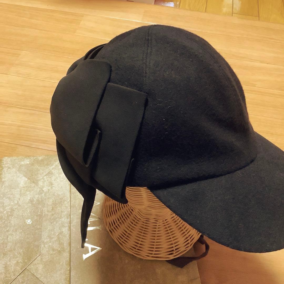 専用です。CA4LA ブラックウールハット リボン付き未使用品