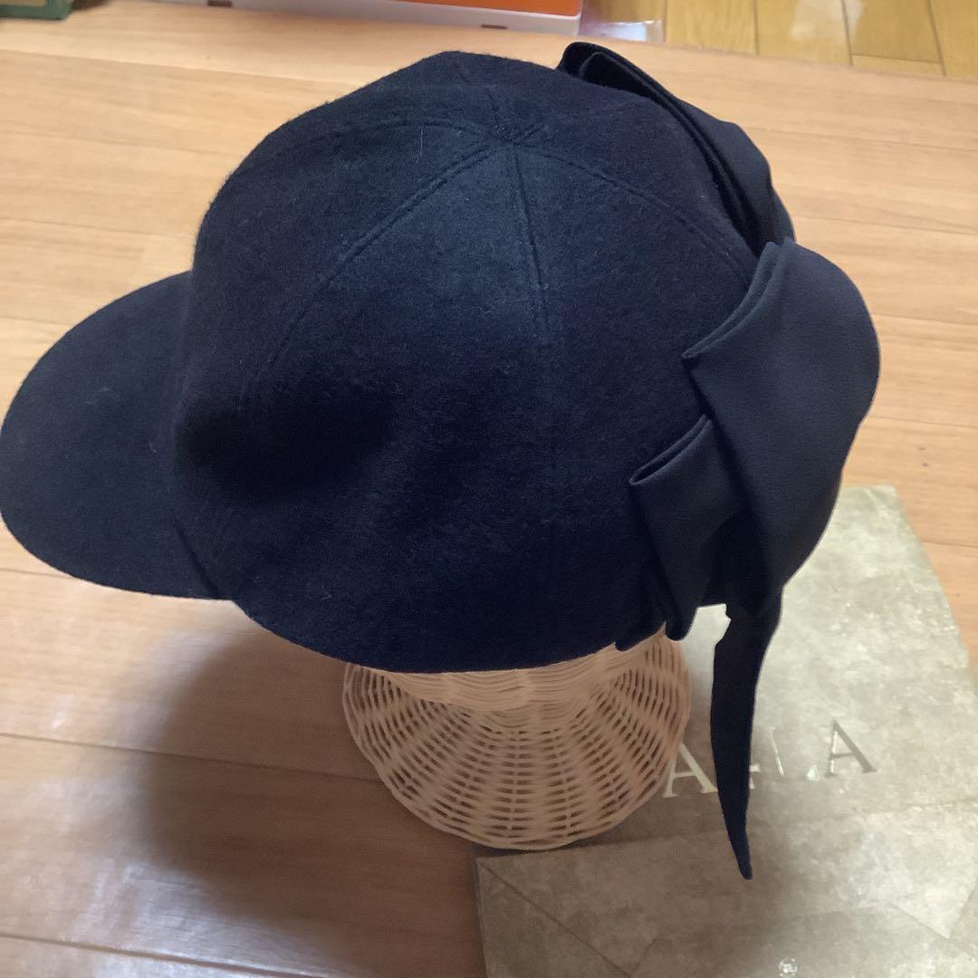 専用です。CA4LA ブラックウールハット リボン付き未使用品