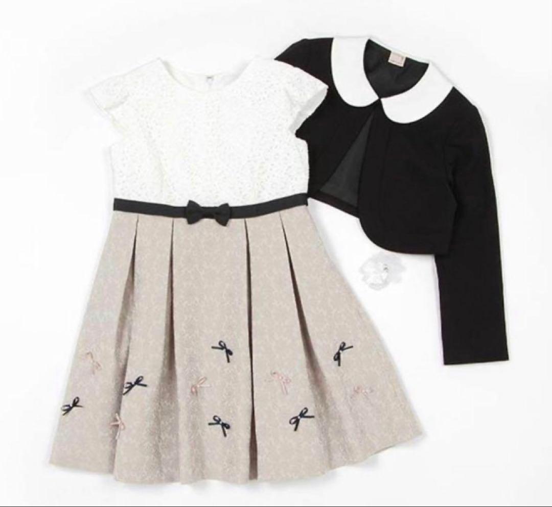 新品未使用 プティマイン フォーマル3点セット 120cm