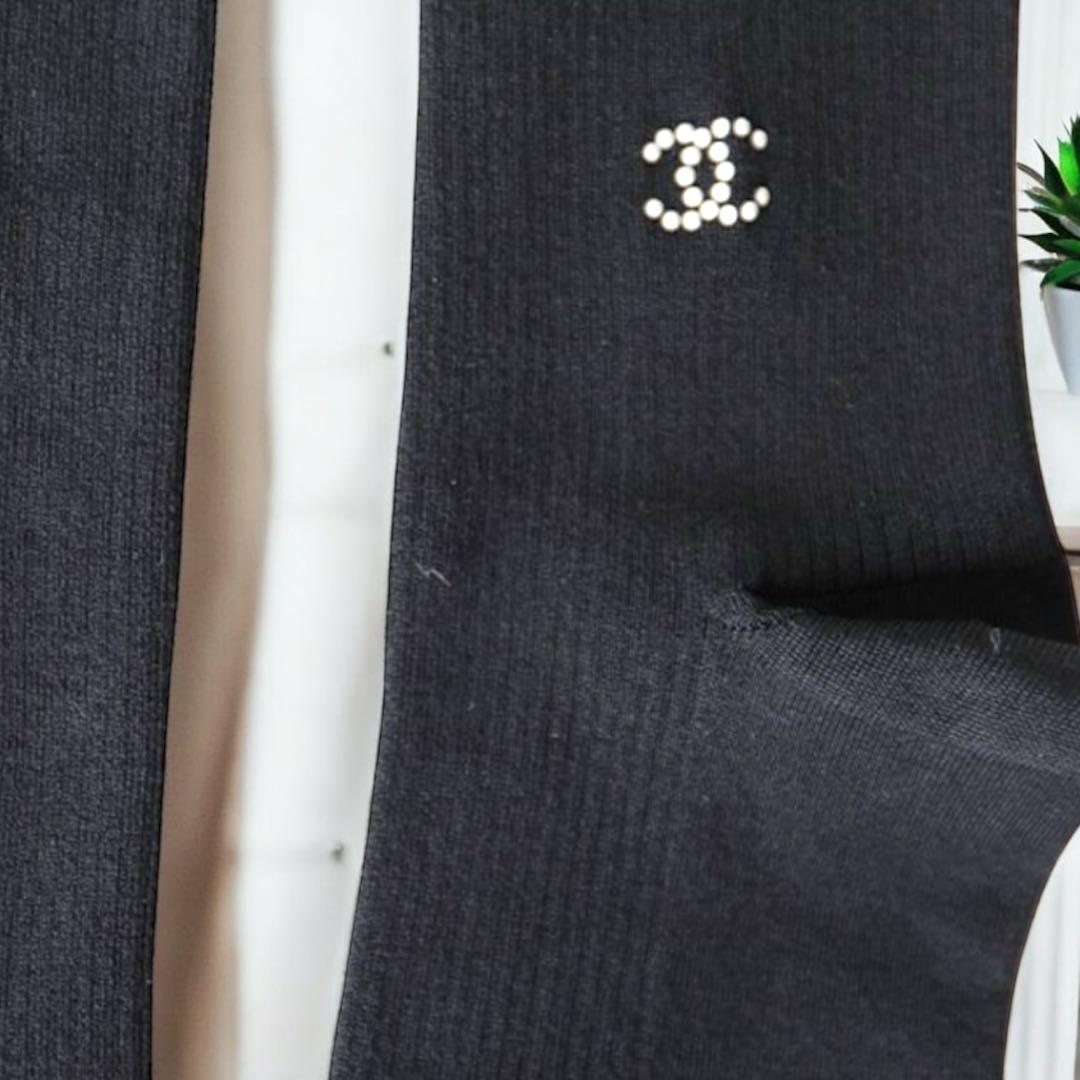 【CHANEL】シャネル CC ニーソックス　足のサイズ22〜23センチ