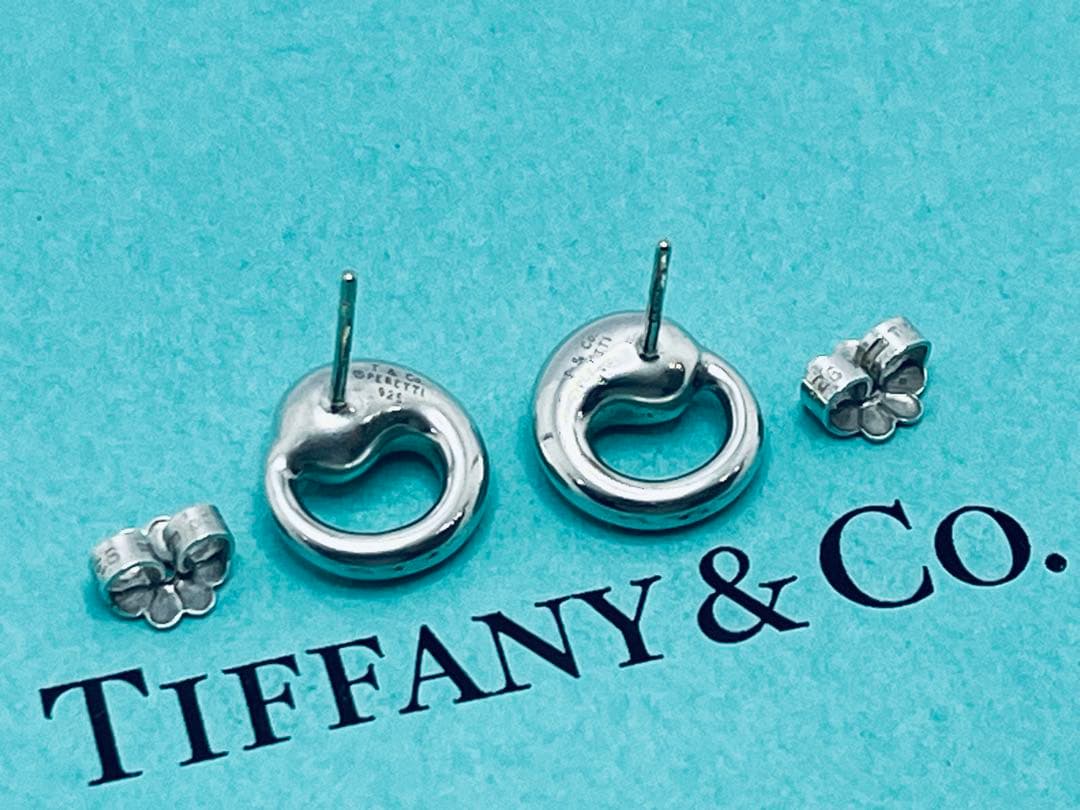 h578 美品　ティファニー　エターナルサークル　ピアス　シルバー　925