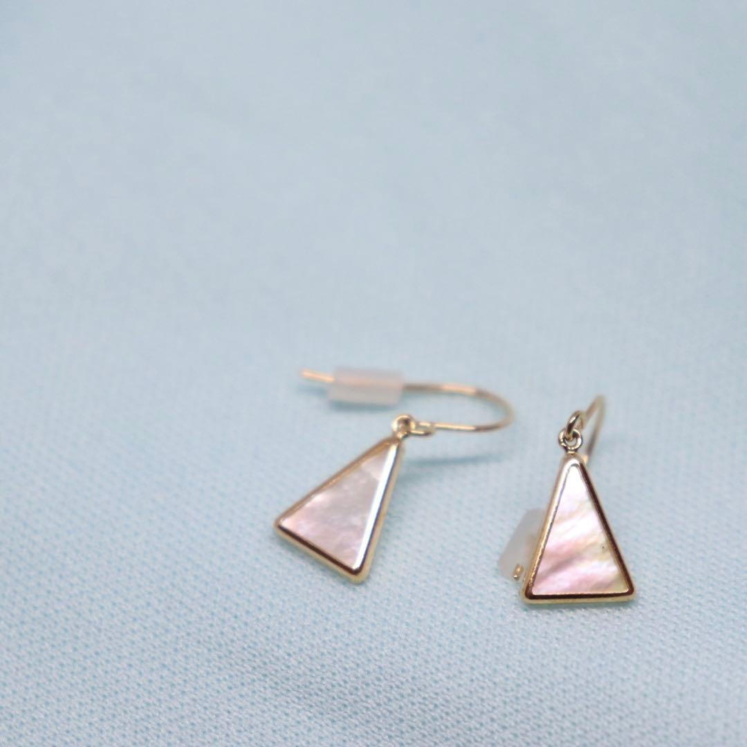 【1/31まで】 k18 白蝶シェルピアス