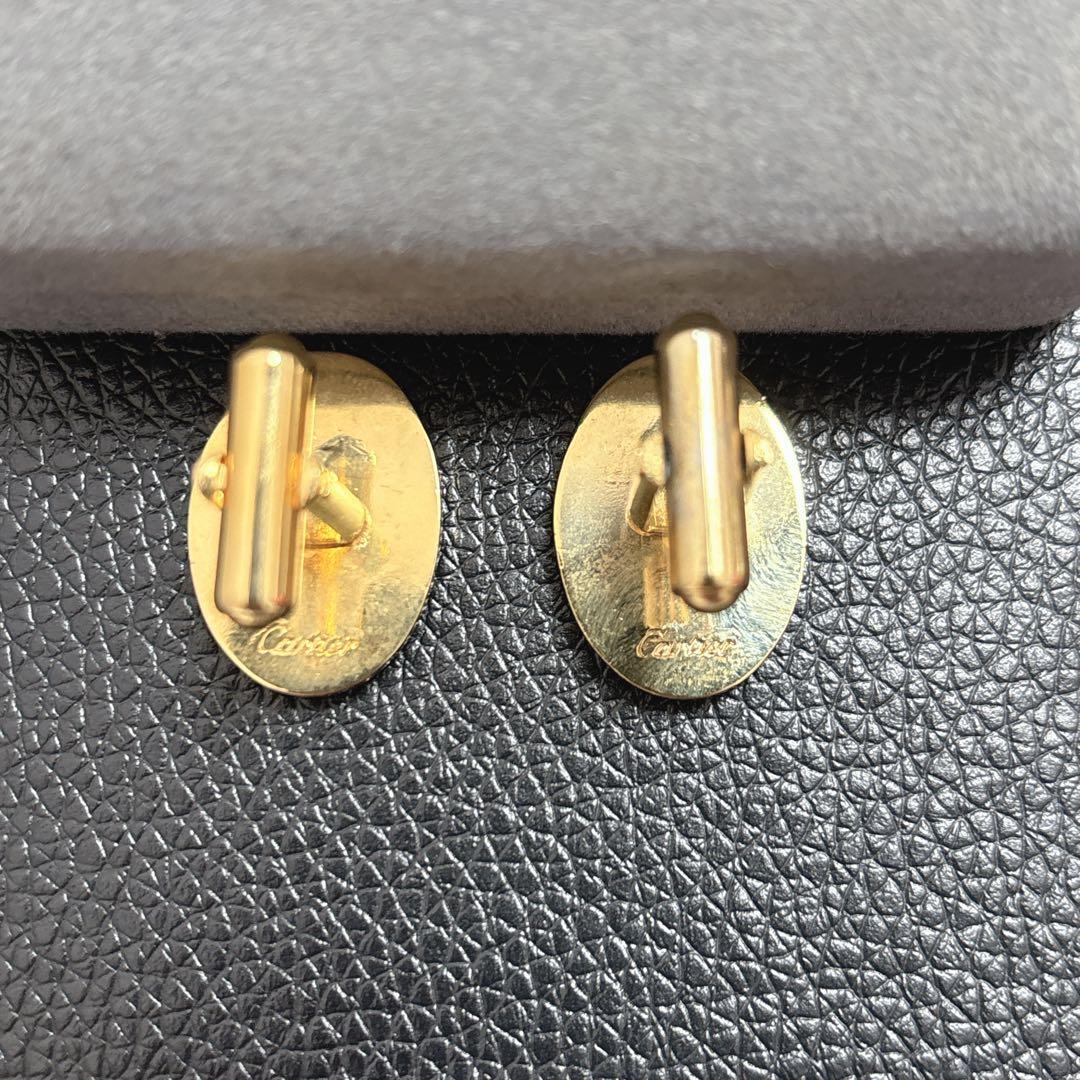 カルティエ カフス ネクタイ ダークグリーン ロゴ カフリンクス 美品