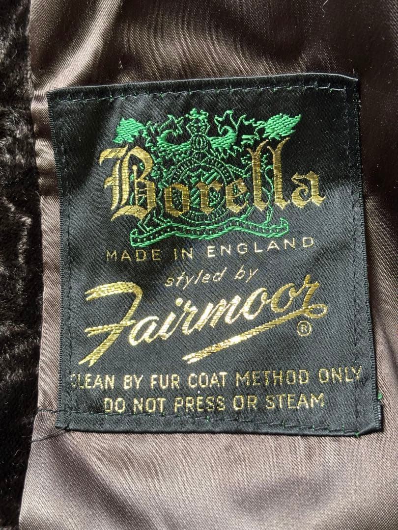 極美品 Fairmoor ミンクファー付き フレアコート　焦茶