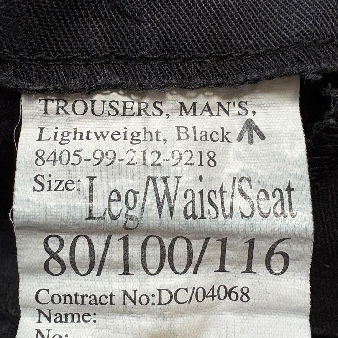イギリス軍 ライトウェイトファティーグパンツ ブラック ベイカー 軍パン UK