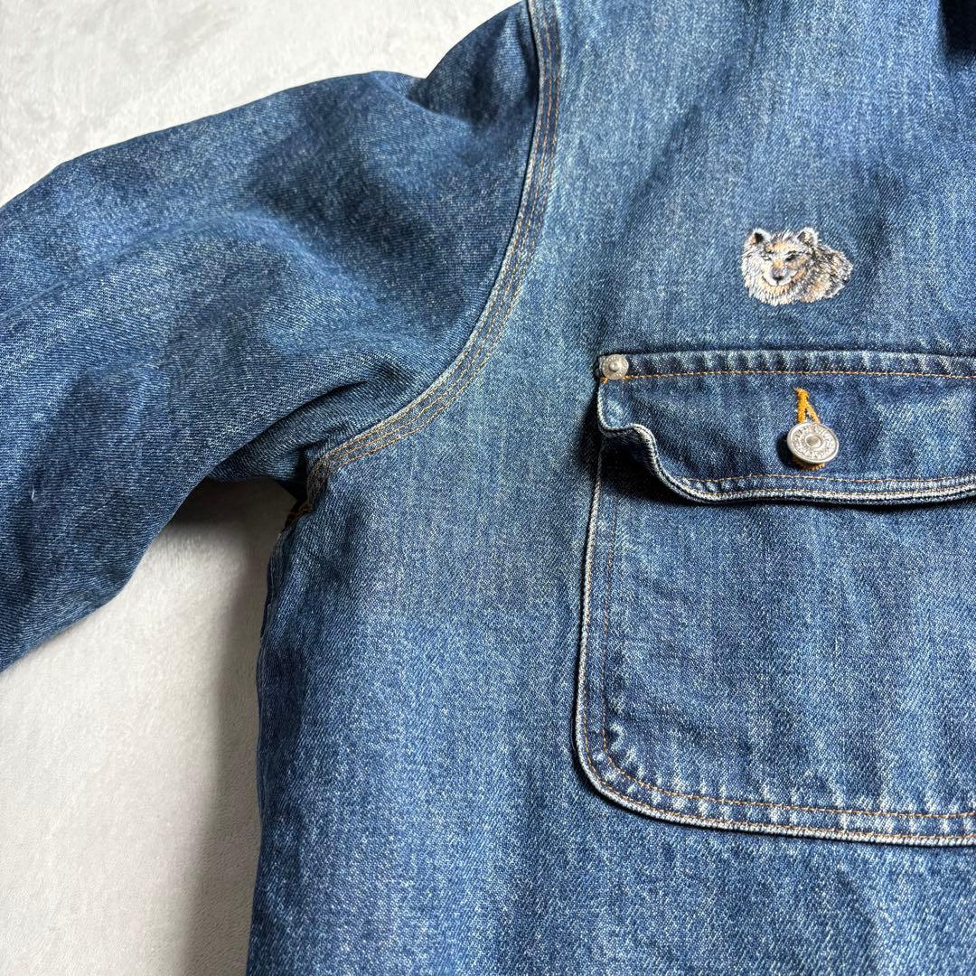 80s-90s USA製 ポロラルフローレン　デニムカバーオール　ブランケット