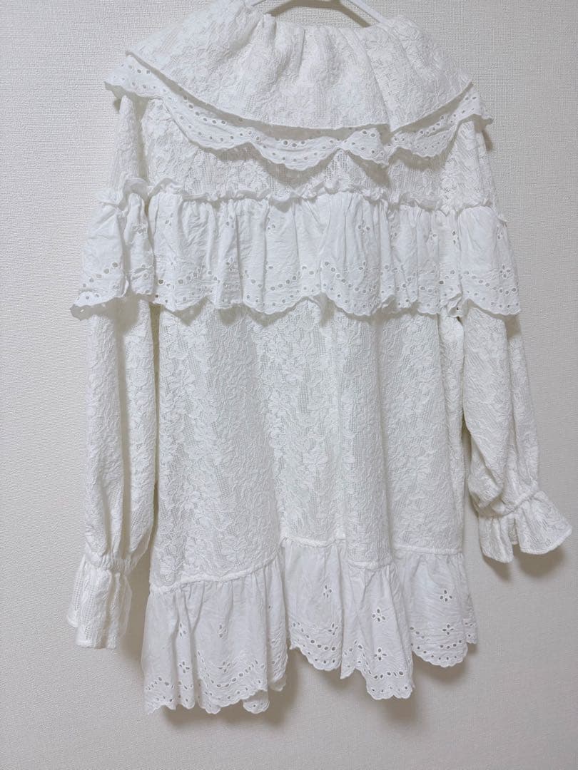 merry jennyメリージェニーフリルフリルレースジャケット オフホワイト