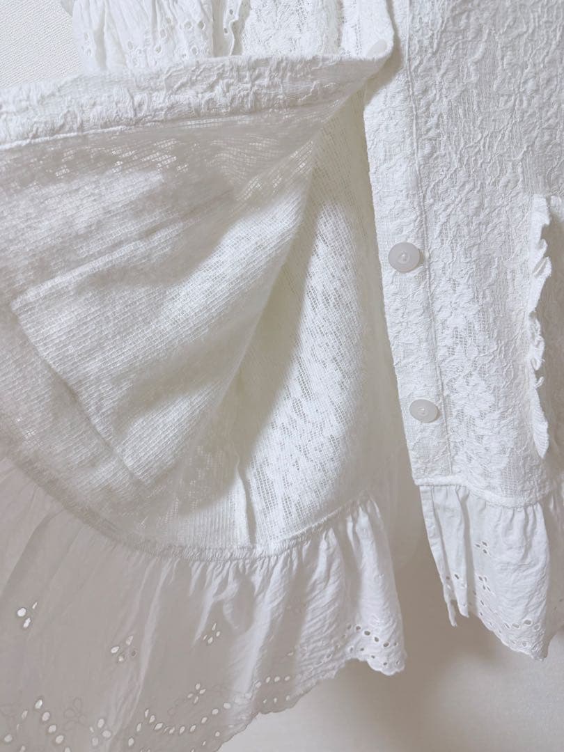 merry jennyメリージェニーフリルフリルレースジャケット オフホワイト