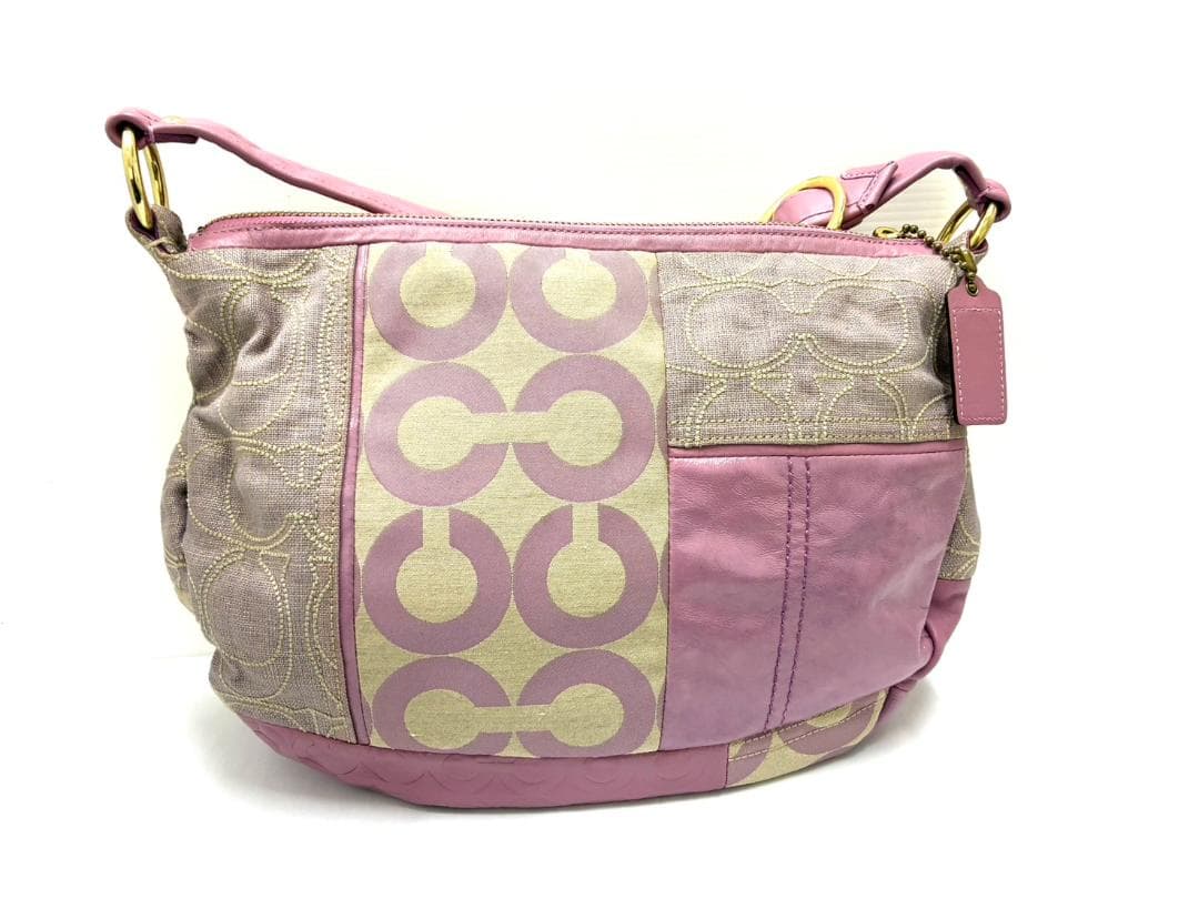 26S1-148 コーチ シグネチャーオプアート バッチワーク ワンショルダー