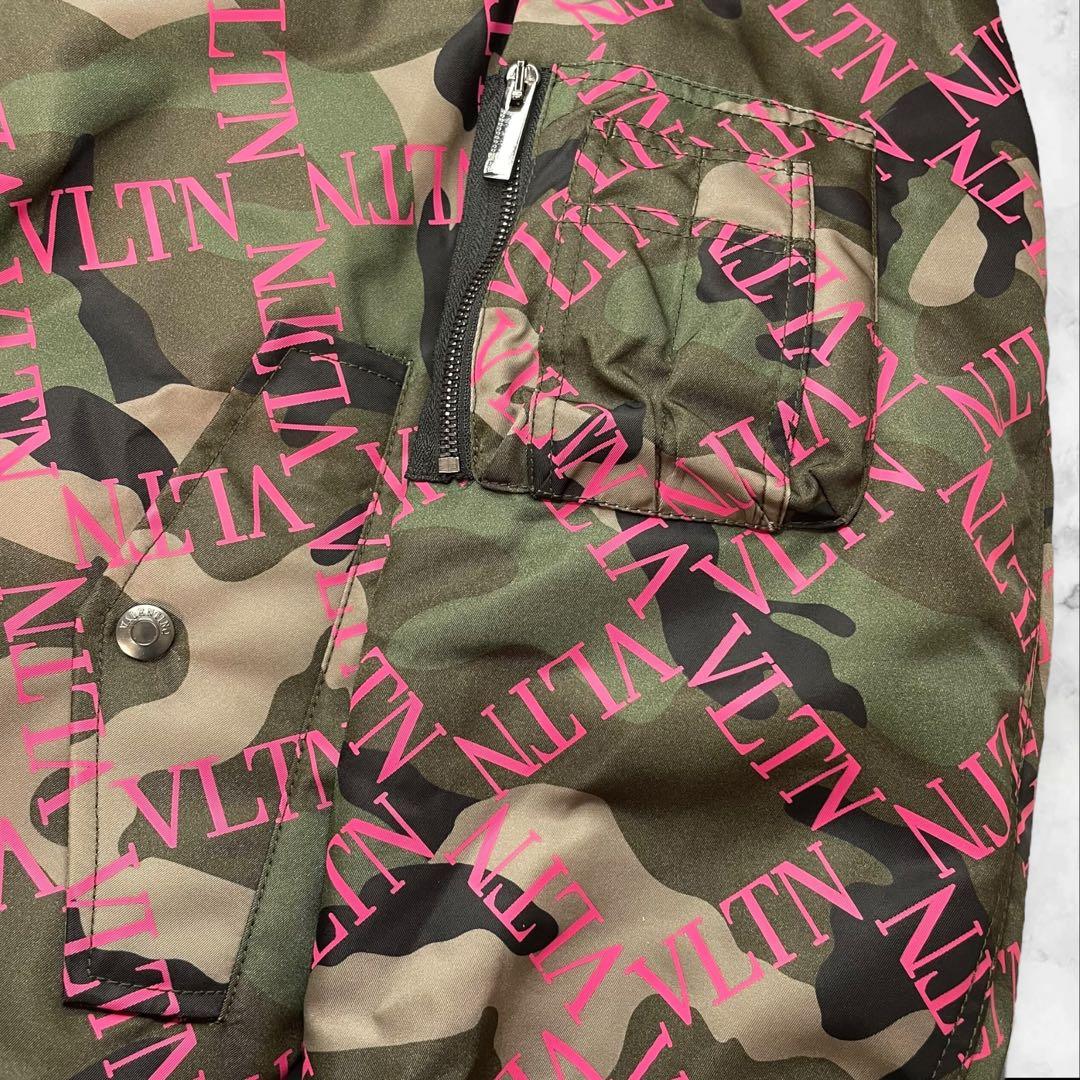 【極美品】VALENTINOカモフラ柄 WZIP ボンバージャケット　サイズ46