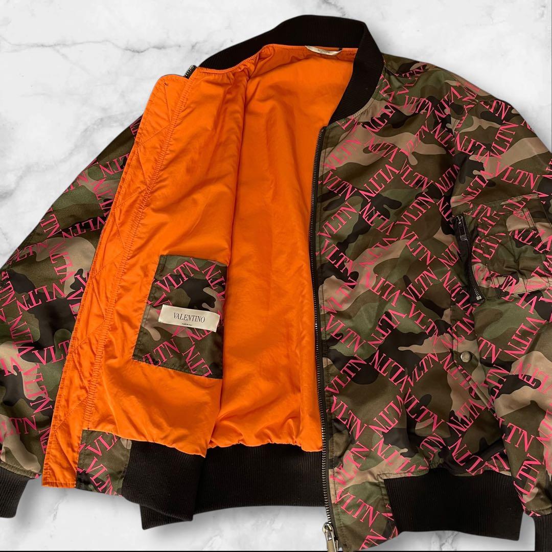 【極美品】VALENTINOカモフラ柄 WZIP ボンバージャケット　サイズ46
