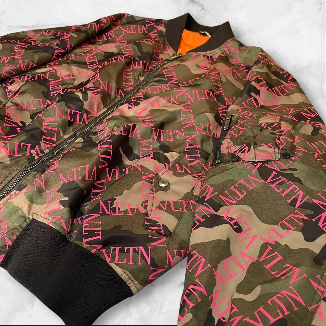 【極美品】VALENTINOカモフラ柄 WZIP ボンバージャケット　サイズ46