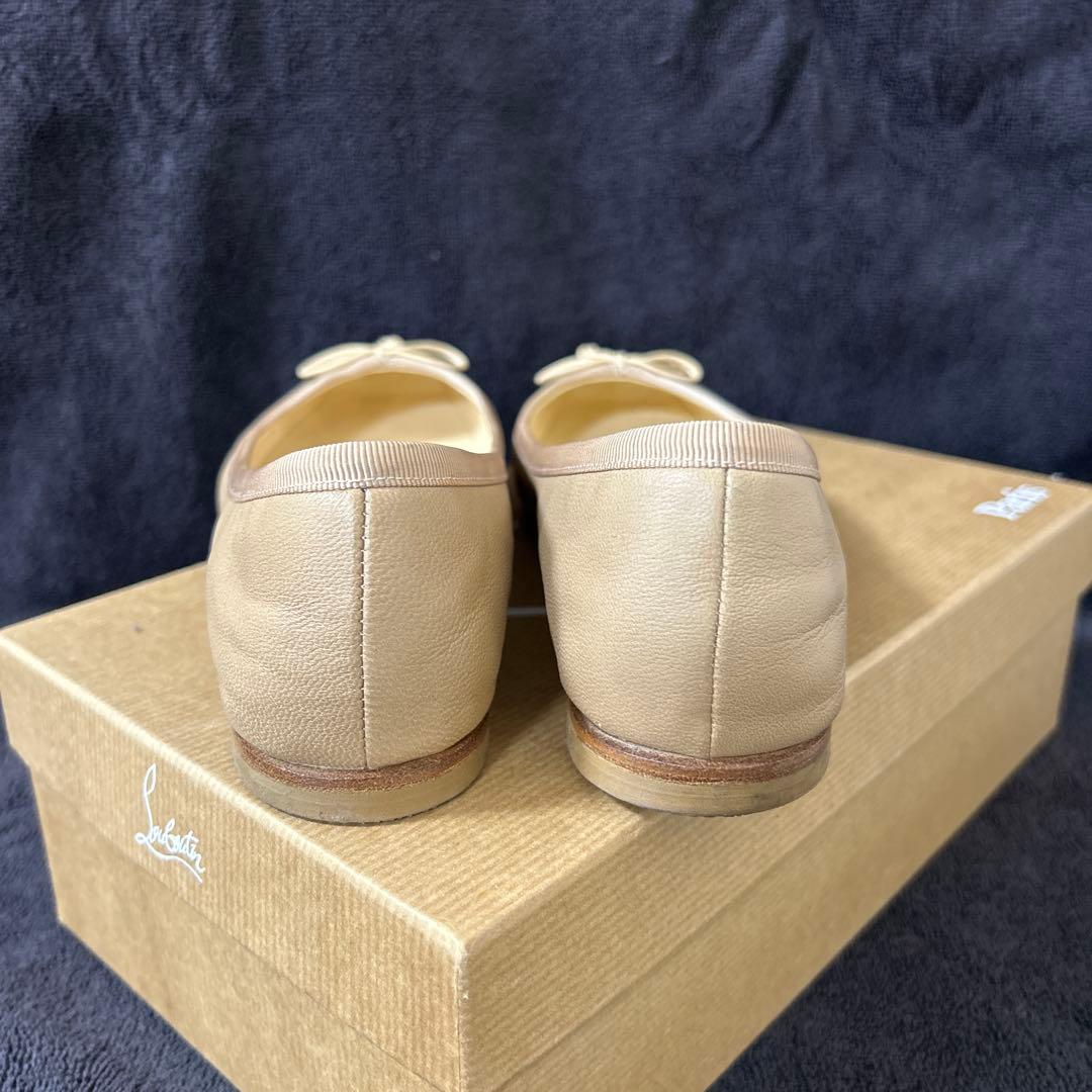 クリスチャンルブタン バレエシューズ フラットシューズ 37 ベージュ