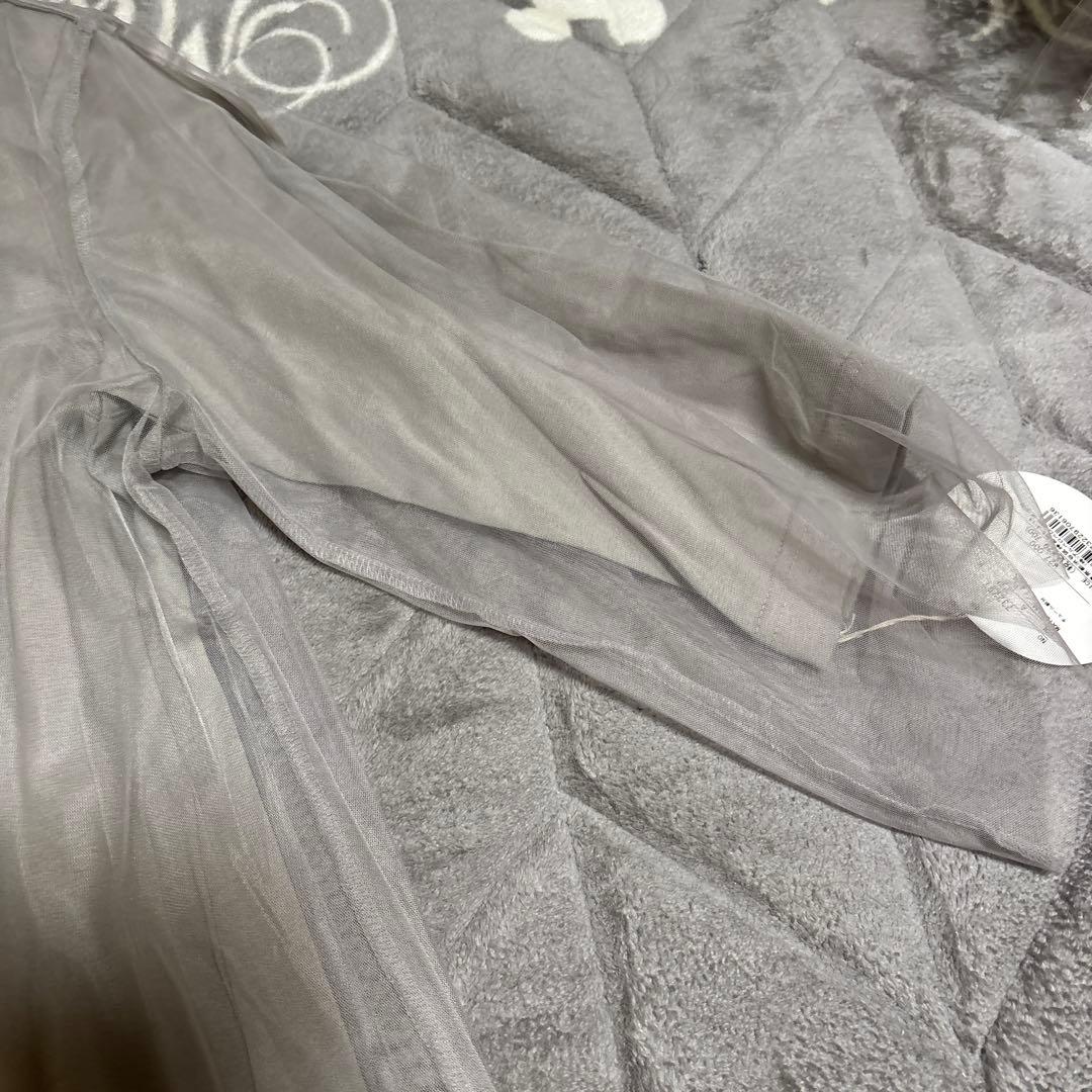 アルベロベロワインレッド 長袖チュニック刺繍 ビーズ装飾グレーチュールチュニック