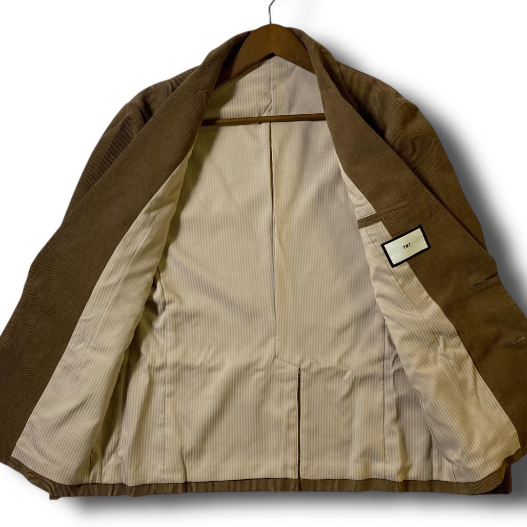 定価66000円 M TMT 金ボタン コーデュロイ ジャケット ブレザー 茶系