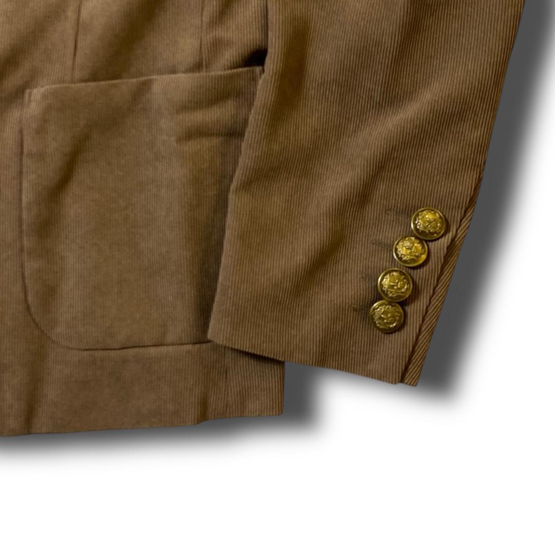 定価66000円 M TMT 金ボタン コーデュロイ ジャケット ブレザー 茶系