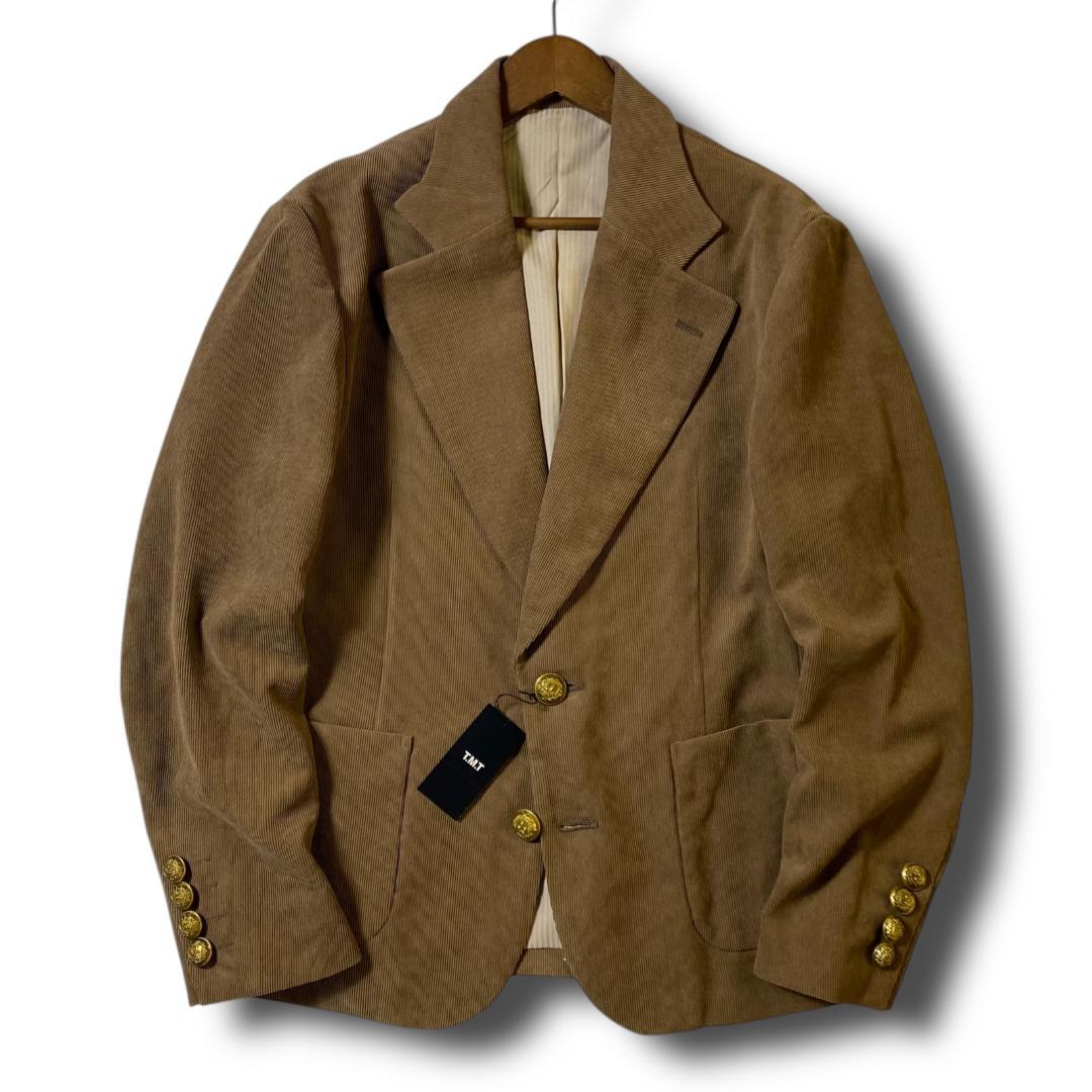 定価66000円 M TMT 金ボタン コーデュロイ ジャケット ブレザー 茶系