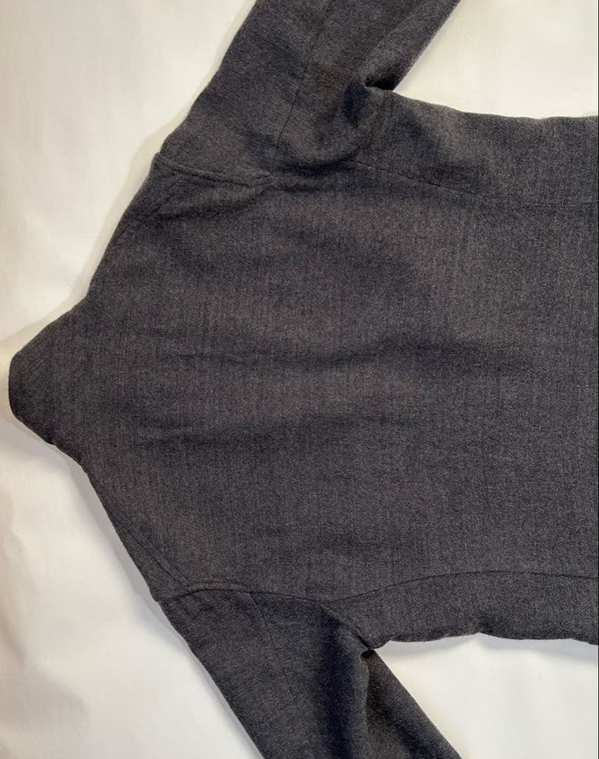 1 comoli コモリ ウール リネン チャコールグレー テーラードジャケット