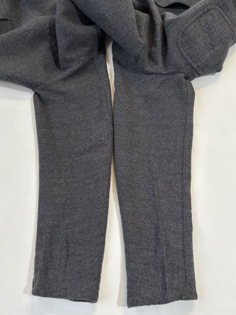 1 comoli コモリ ウール リネン チャコールグレー テーラードジャケット