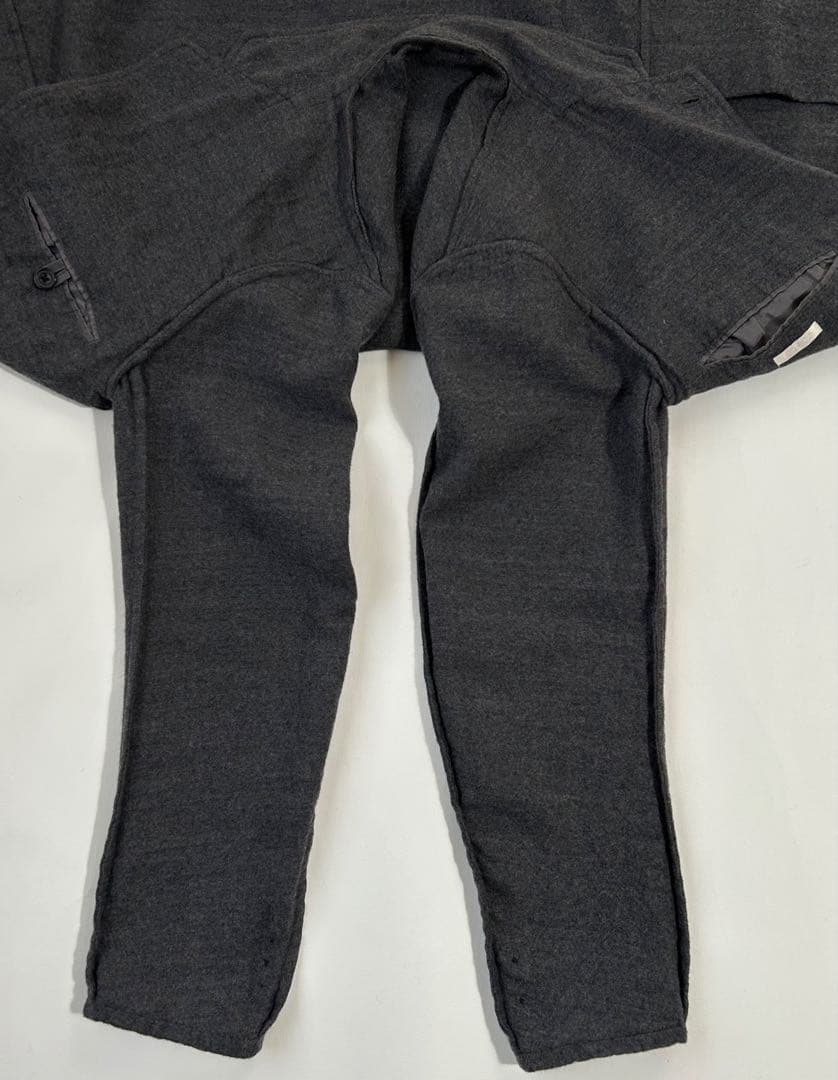 1 comoli コモリ ウール リネン チャコールグレー テーラードジャケット