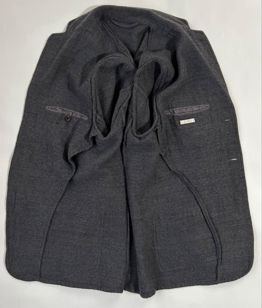 1 comoli コモリ ウール リネン チャコールグレー テーラードジャケット