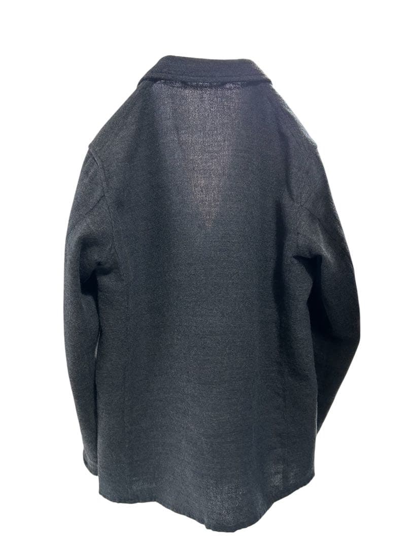 1 comoli コモリ ウール リネン チャコールグレー テーラードジャケット