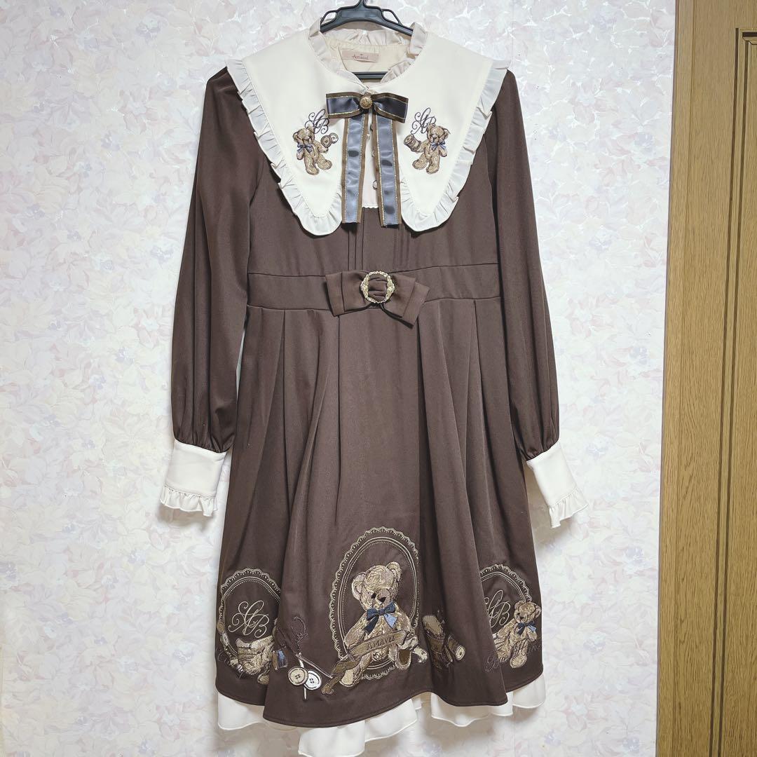 Amavel Handmade Teddy Bearワンピース　ベレー帽